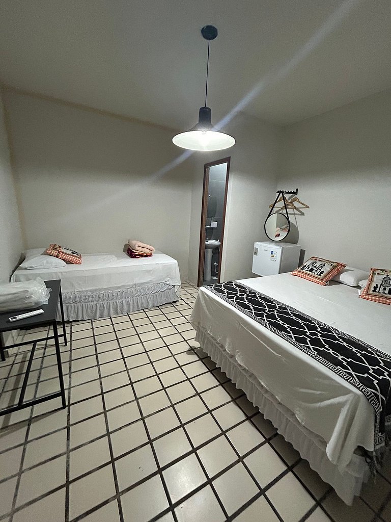 Quarto duploconfortavel com excelente localização