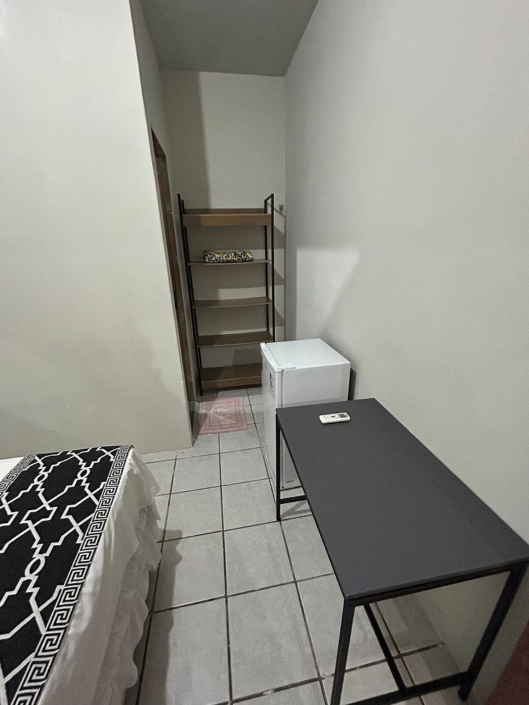 Suíte com ar condicionado e WiFi muito confortavel