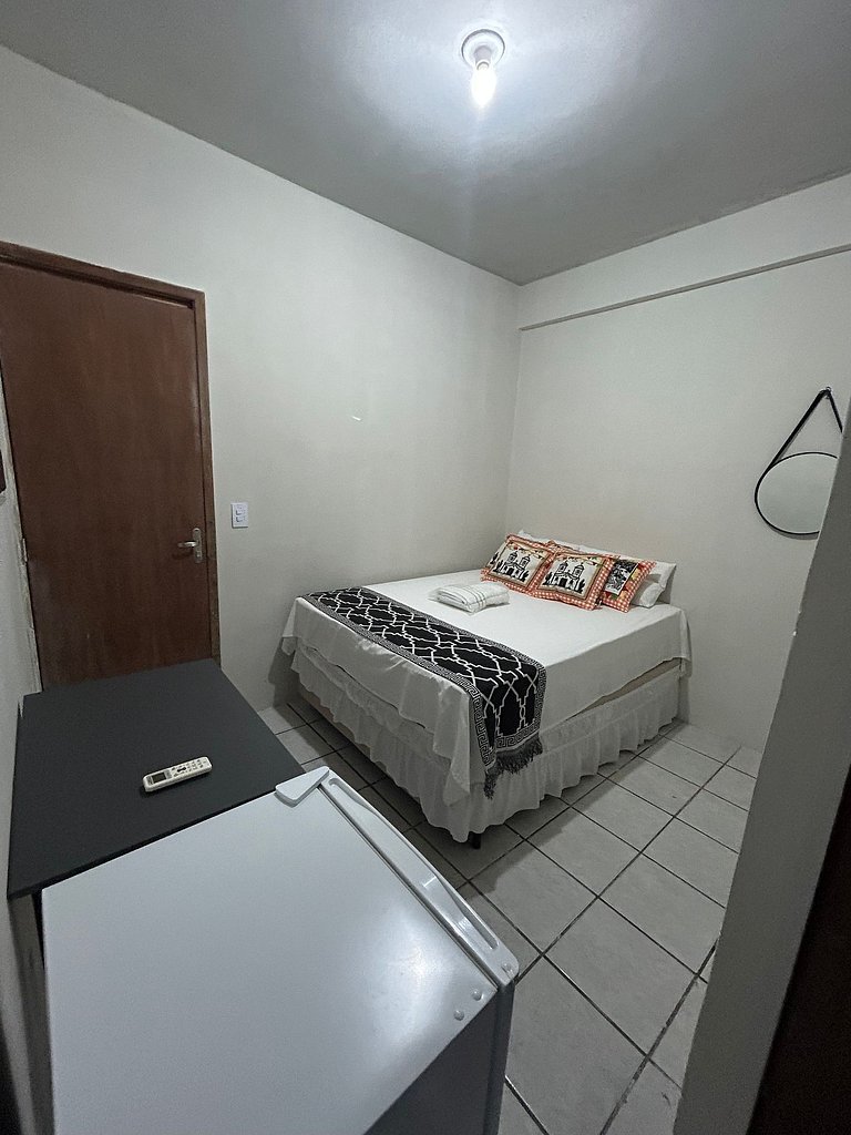 Suíte com ar condicionado e WiFi muito confortavel