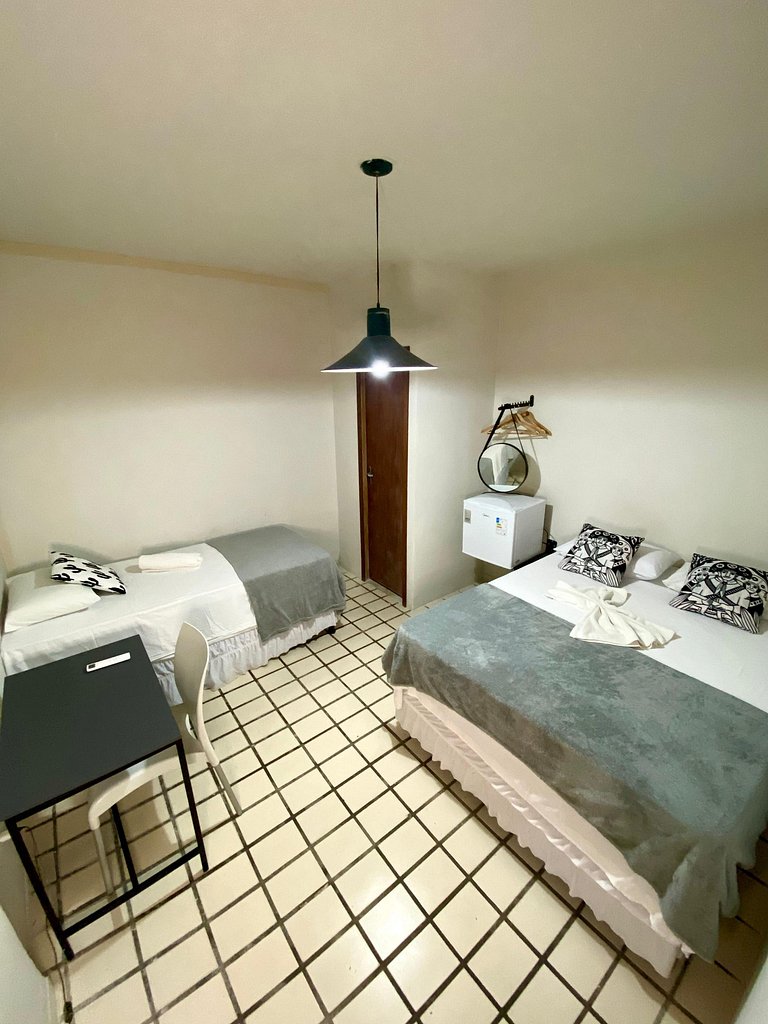 Quarto duploconfortavel com excelente localização