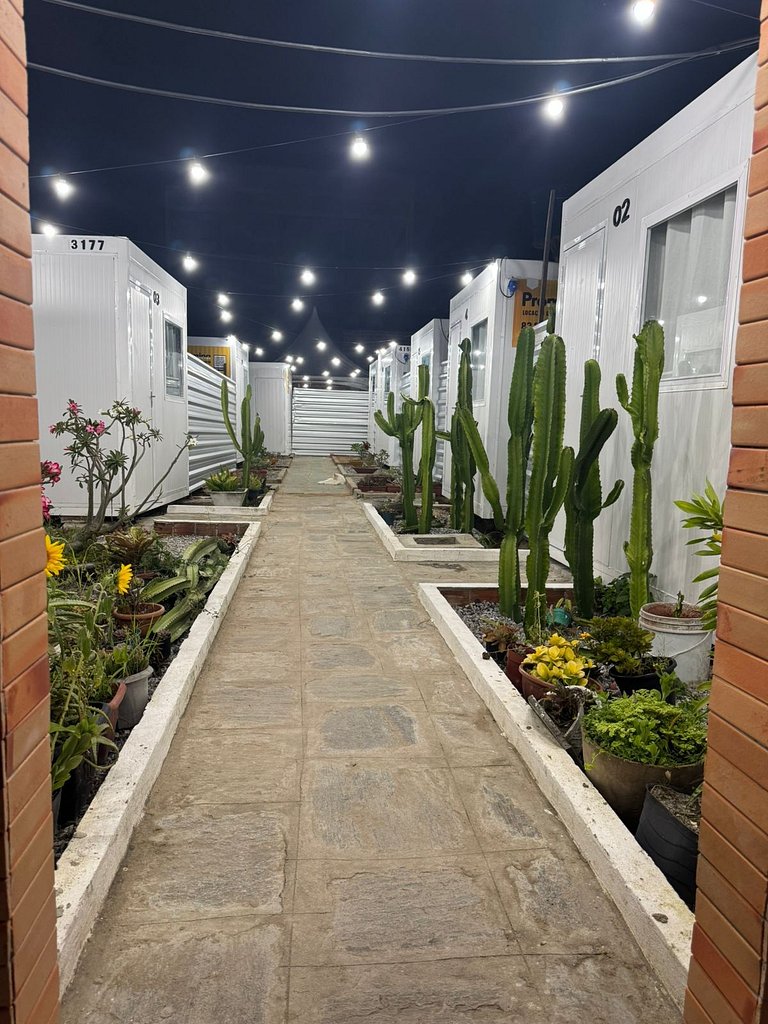 glampíng com chuveiro elétrico